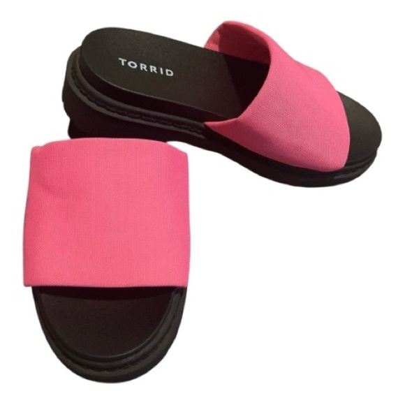 NEW Torrid Pink Slide Sandals - Picture 8 of 12